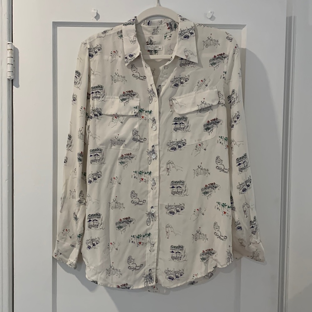 Equipment 100% Silk Blouse - M